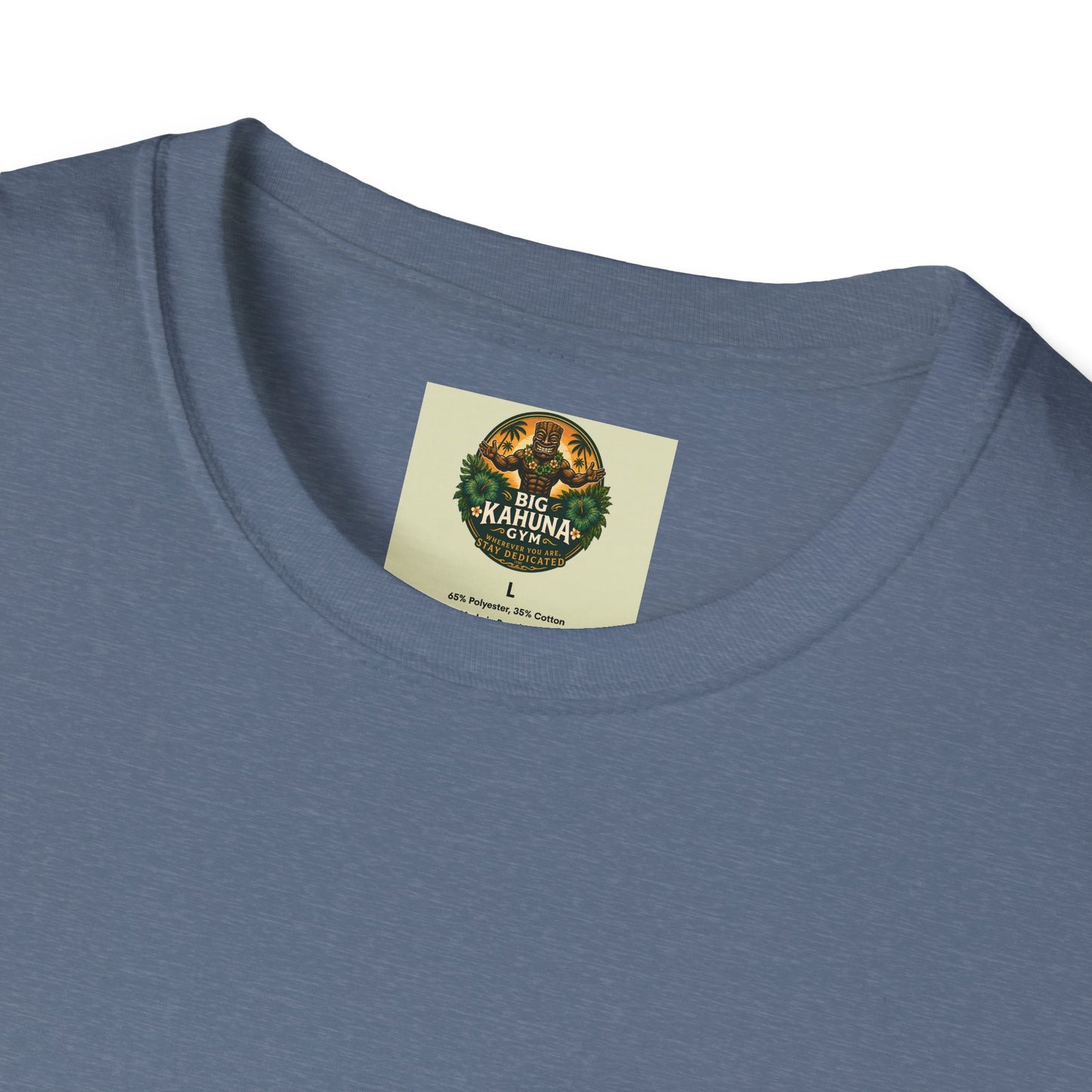 Copy of Tiki Beach Weightlifting T-Shirt---Heather Indigo — Squat & Lift Gym Tee