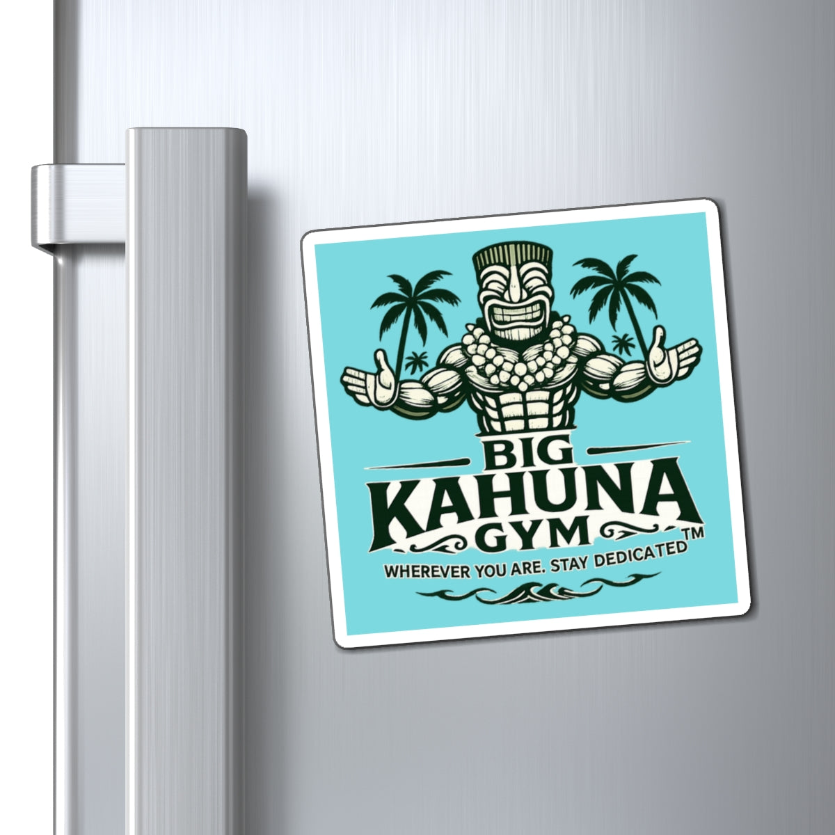 Big Kahuna Gym Magnet — Tiki Fitness Logo Refrigerator Magnet