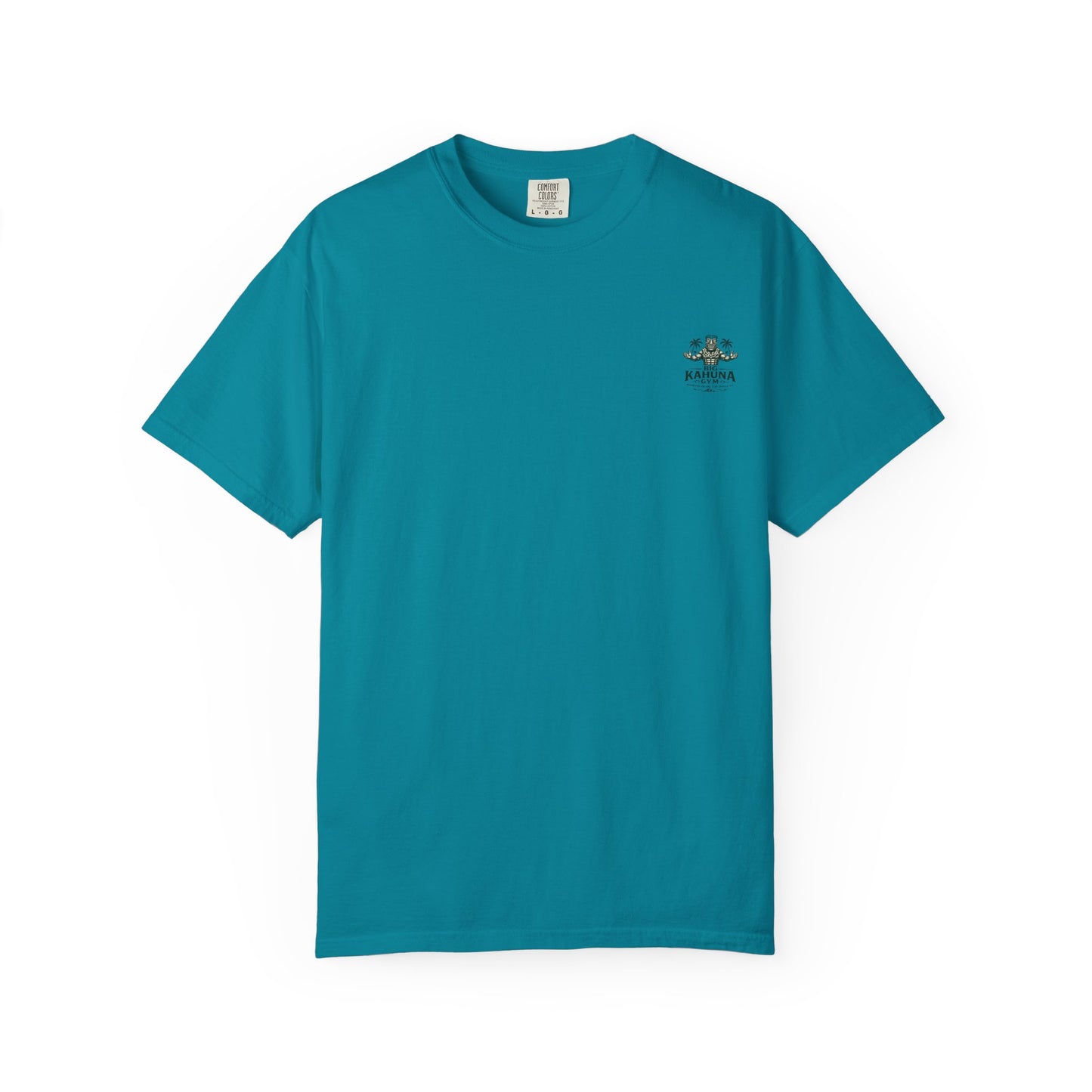 T-Shirt — "Curling Your Life Away in Paradise" Tiki Beach Workout Tee
