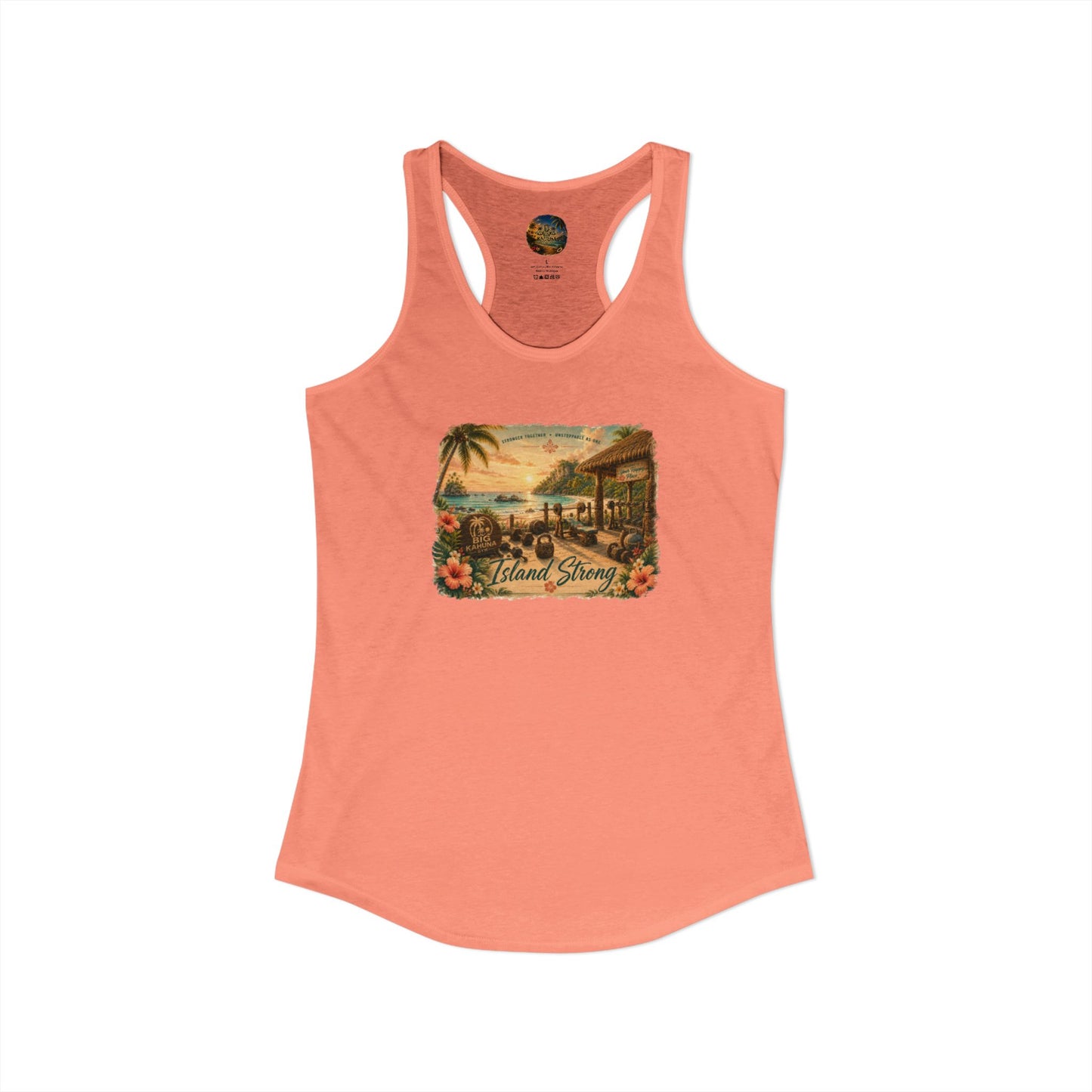 Island Strong Racerback Tank — Show Your Softer Side Workout Tank