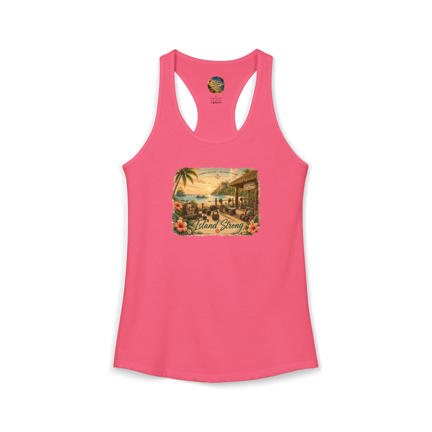 Island Strong Racerback Tank — Show Your Softer Side Workout Tank