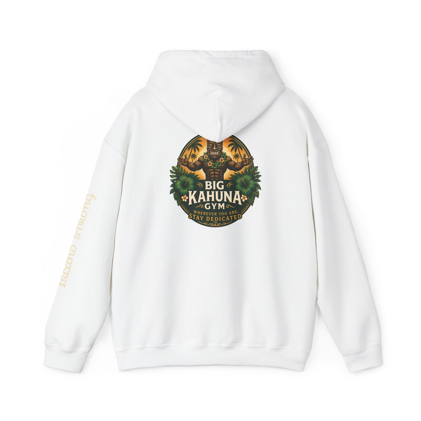 Big Kahuna Gym Hoodie   White— Cozy Beach & Post-Workout Sweatshirt