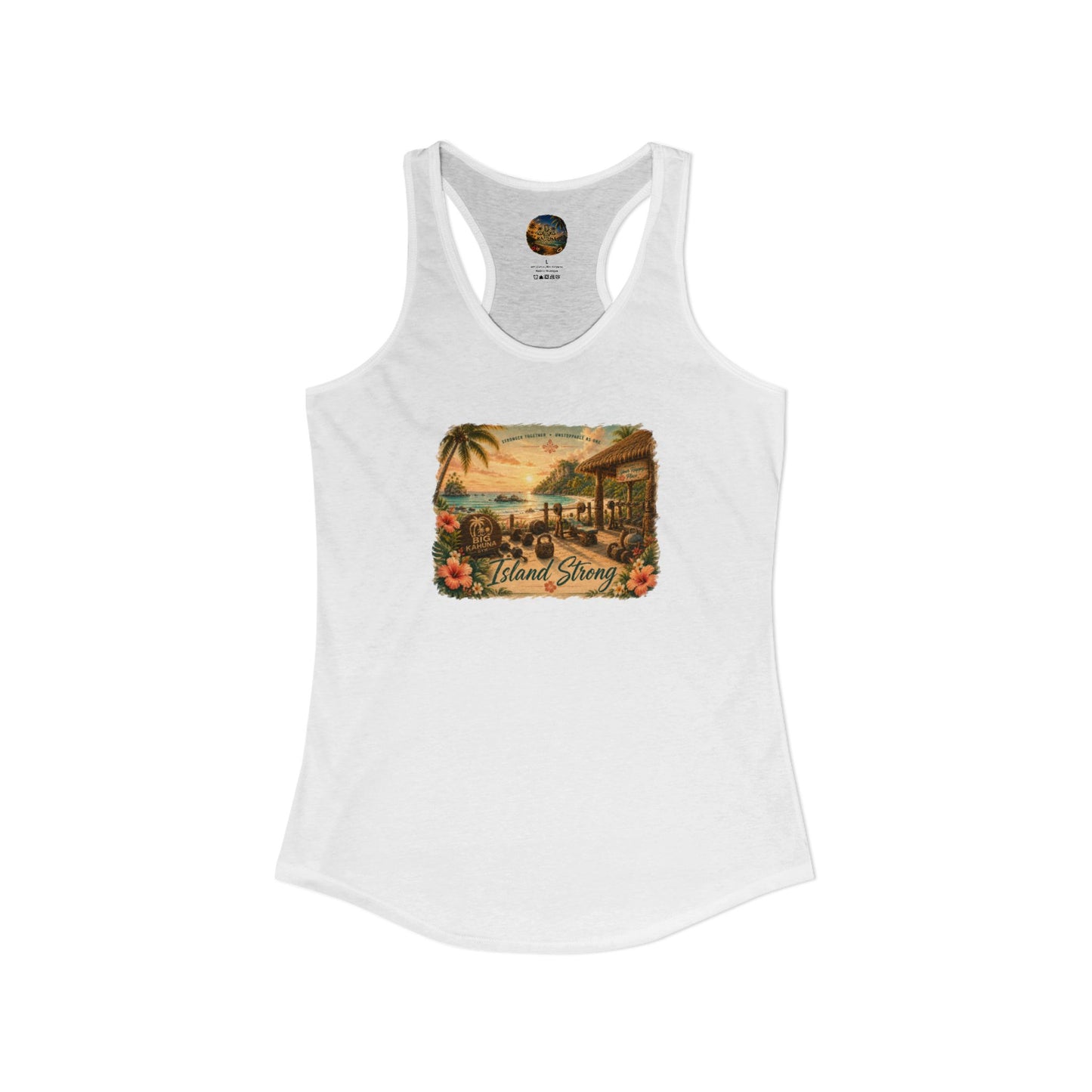 Island Strong Racerback Tank — Show Your Softer Side Workout Tank