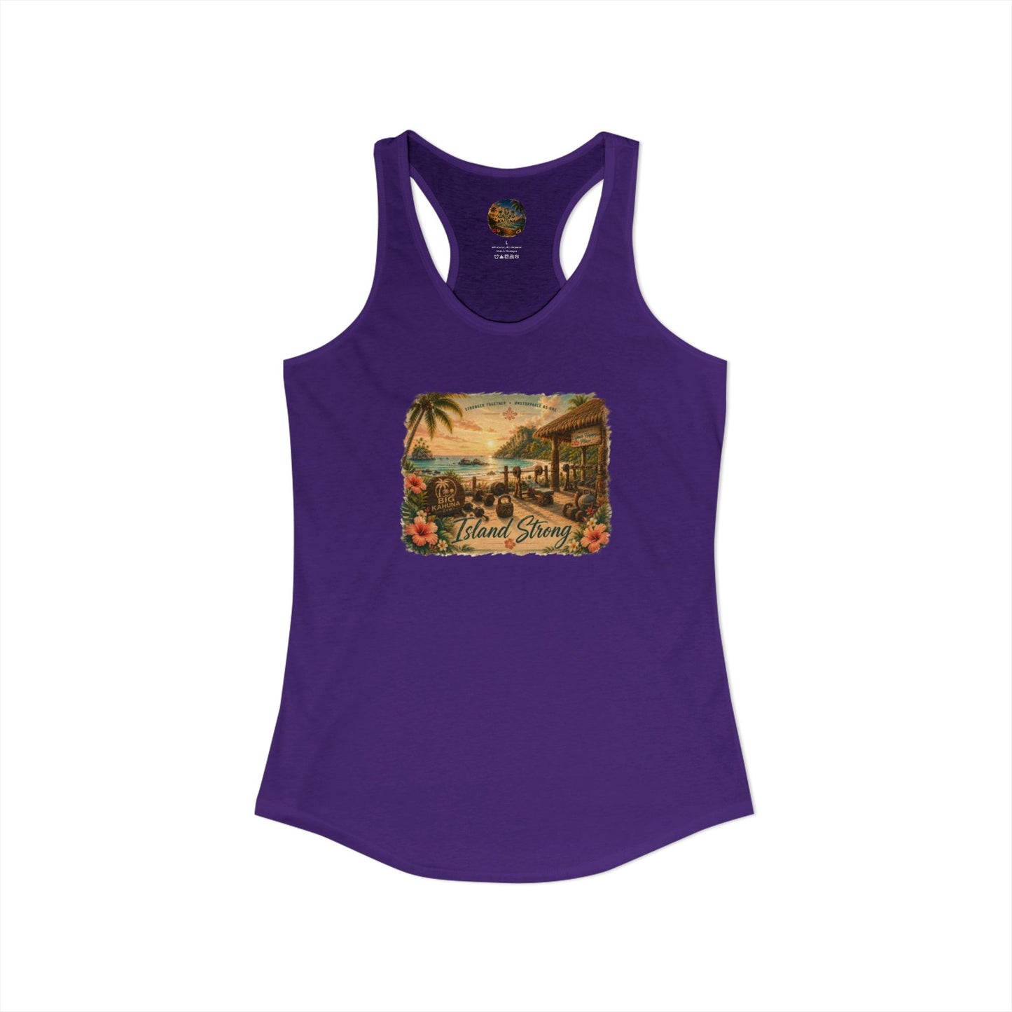 Island Strong Racerback Tank — Show Your Softer Side Workout Tank