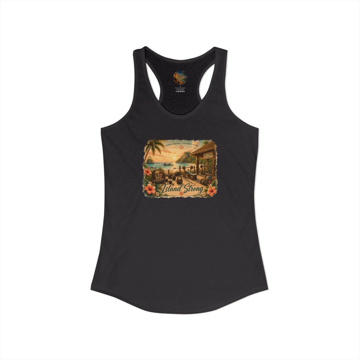 Island Strong Racerback Tank — Show Your Softer Side Workout Tank
