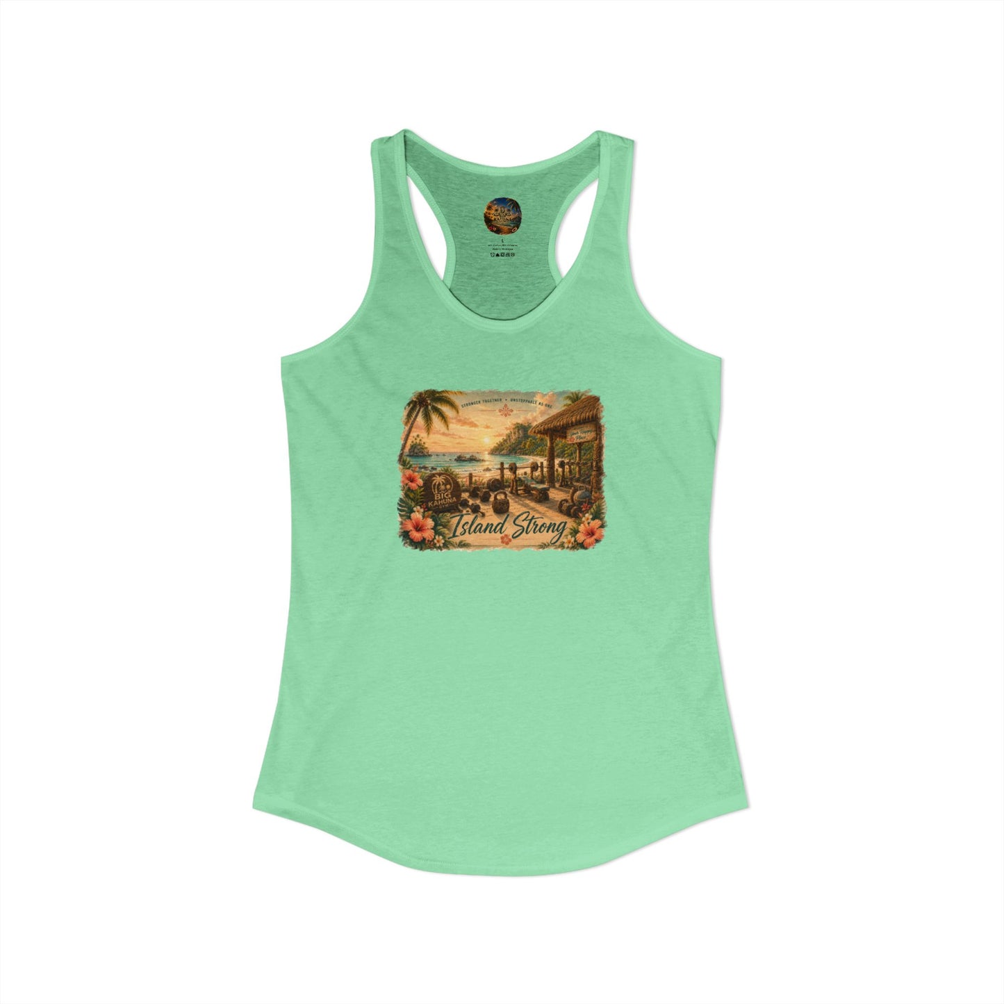 Island Strong Racerback Tank — Show Your Softer Side Workout Tank