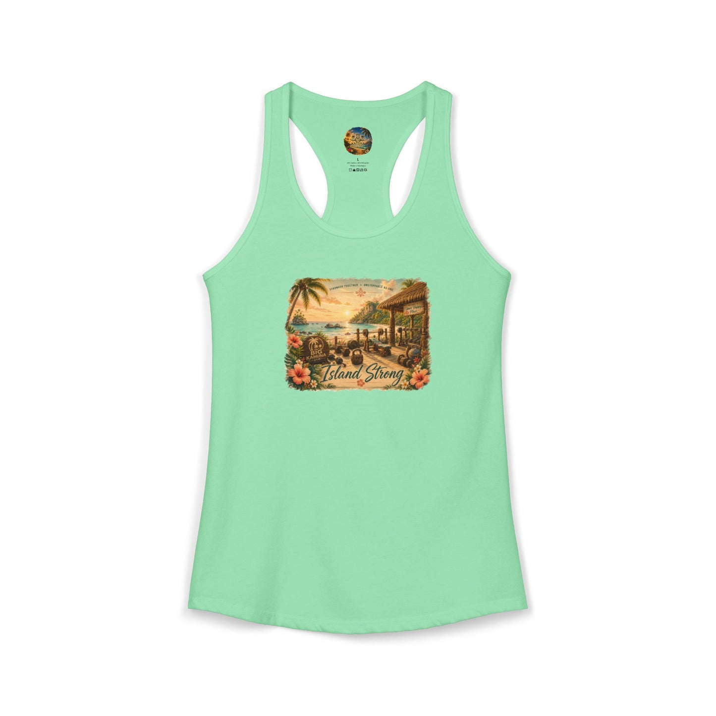Island Strong Racerback Tank — Show Your Softer Side Workout Tank