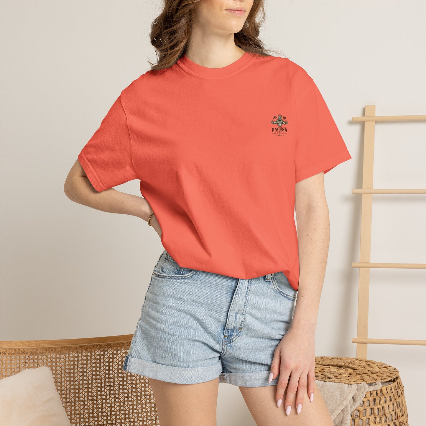 T-Shirt — "Curling Your Life Away in Paradise" Tiki Beach Workout Tee