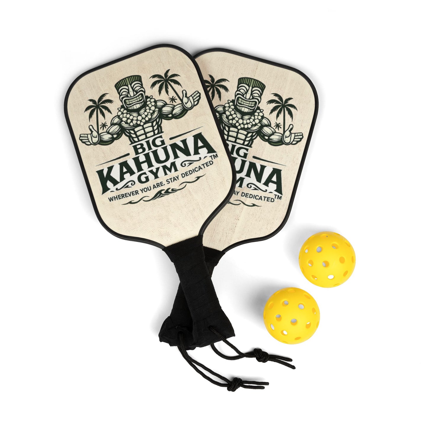 Big Kahuna Pickleball Set  Main Logo— Gym Logo Pickleball Kit