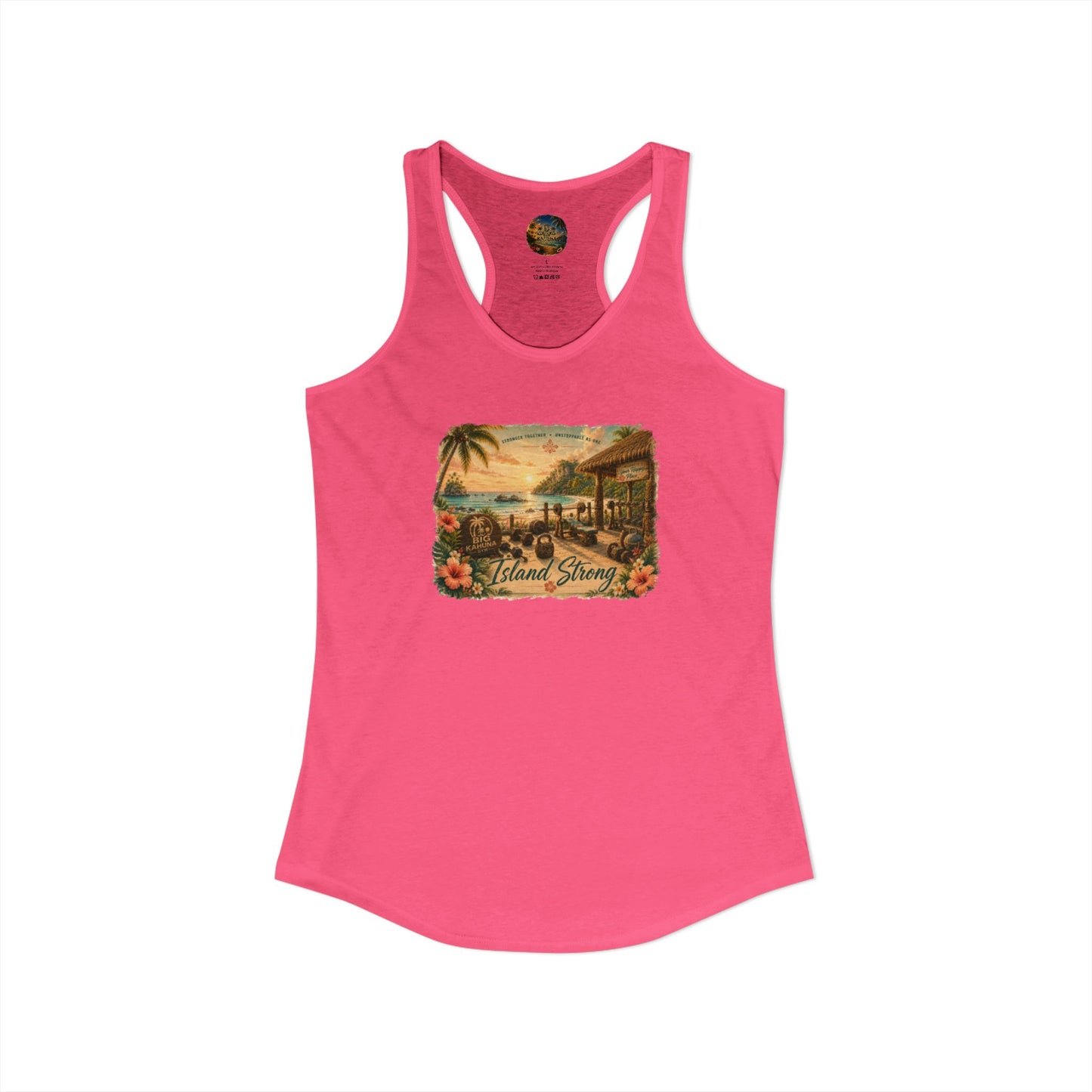 Island Strong Racerback Tank — Show Your Softer Side Workout Tank