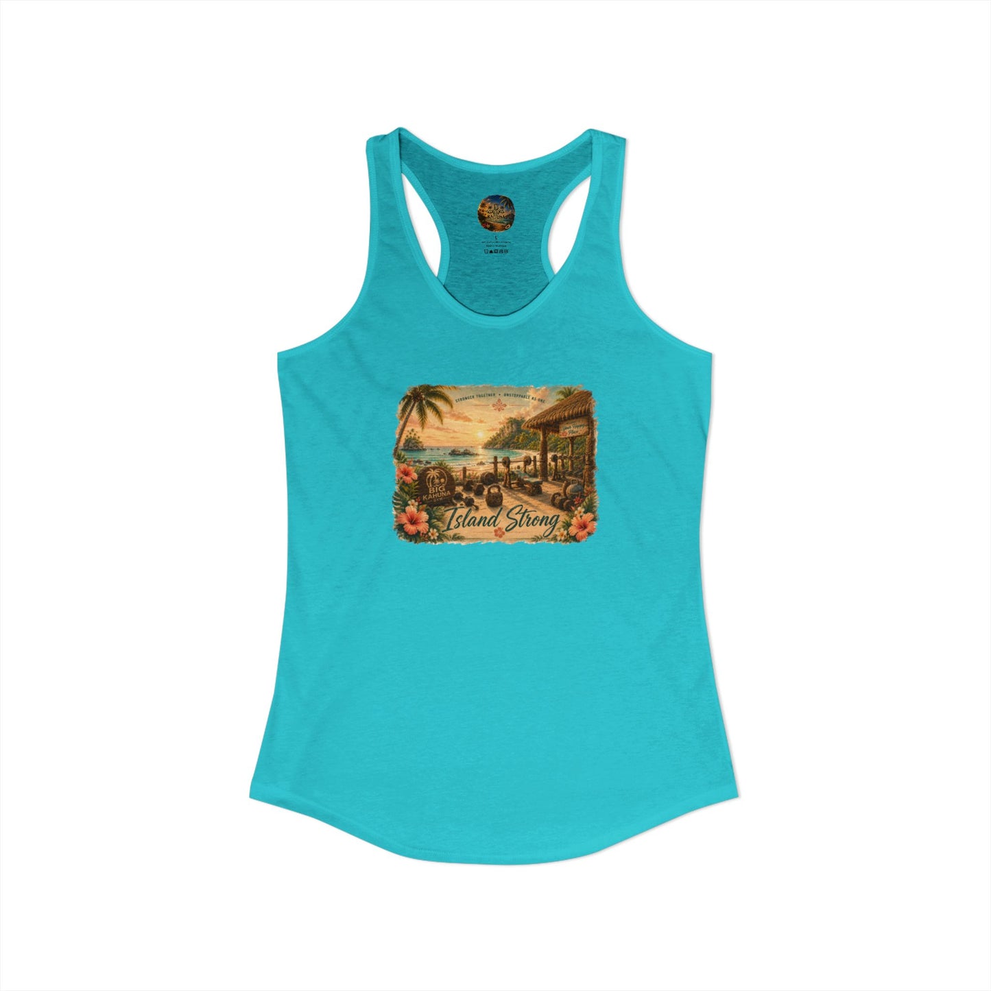 Island Strong Racerback Tank — Show Your Softer Side Workout Tank