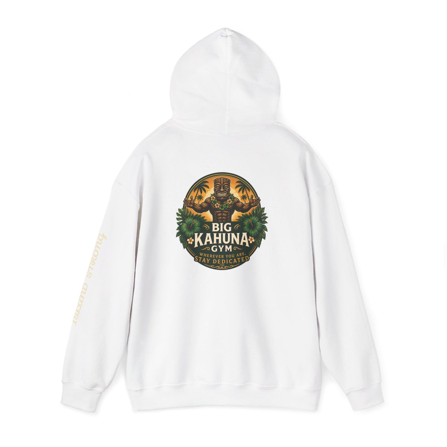 Big Kahuna Gym Hoodie   White— Cozy Beach & Post-Workout Sweatshirt