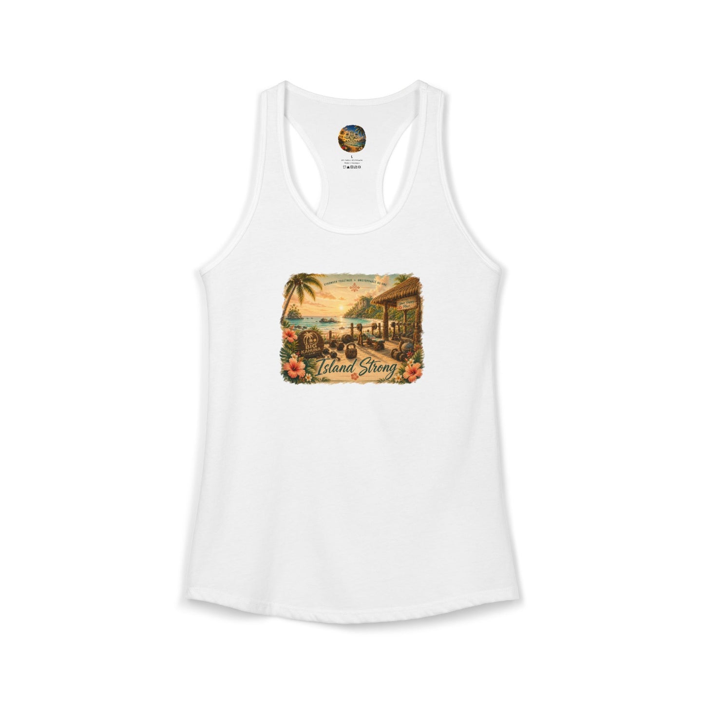 Island Strong Racerback Tank — Show Your Softer Side Workout Tank