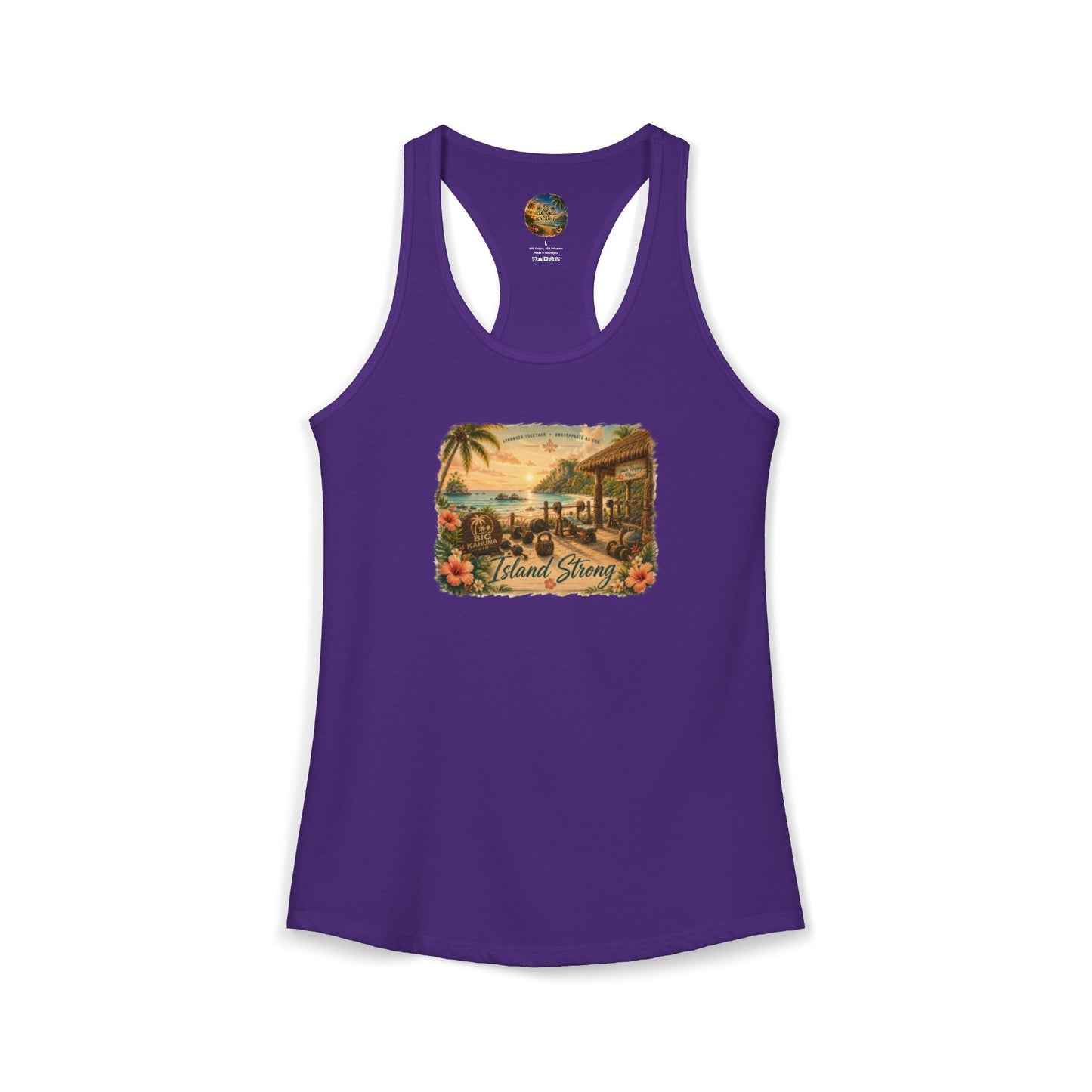 Island Strong Racerback Tank — Show Your Softer Side Workout Tank