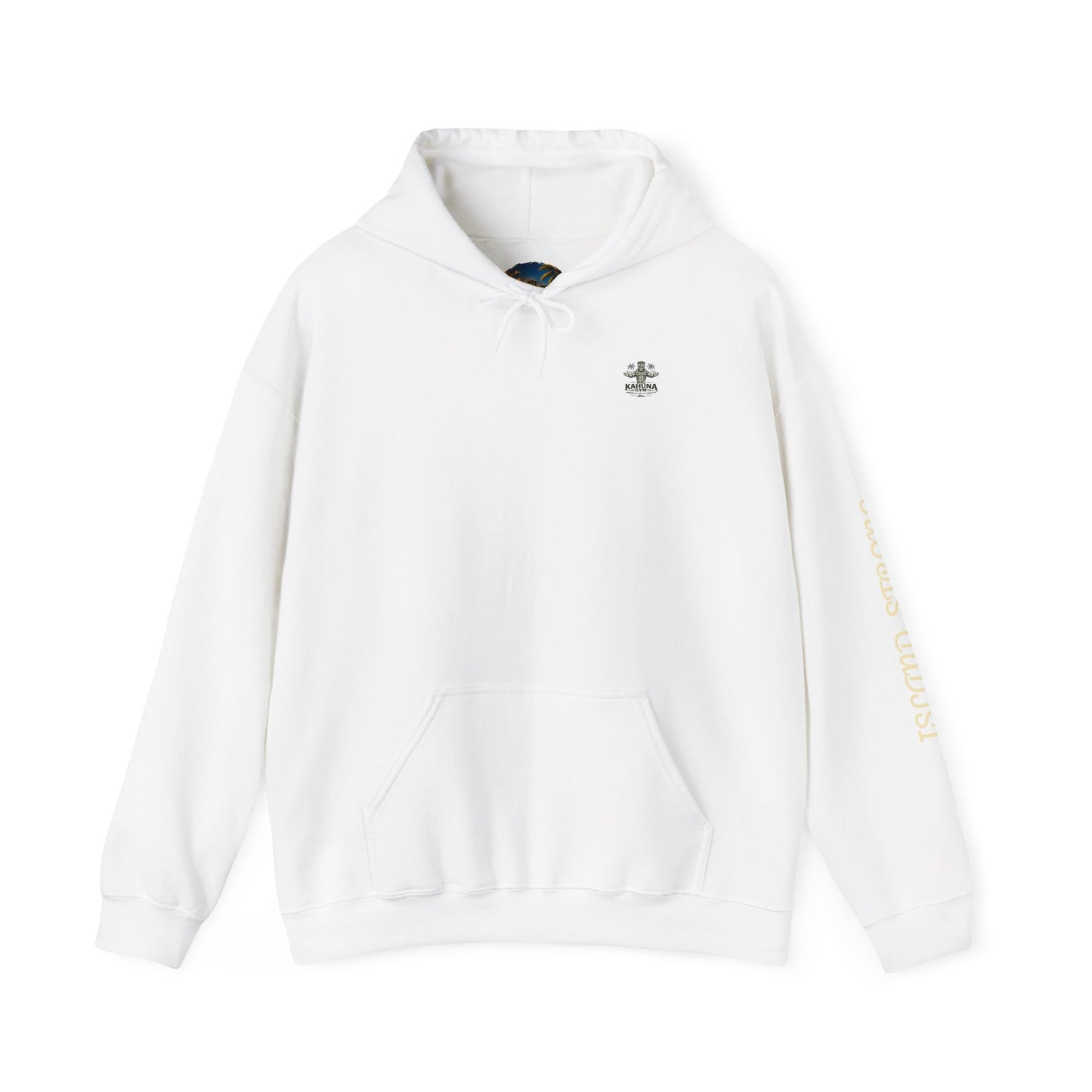 Big Kahuna Gym Hoodie   White— Cozy Beach & Post-Workout Sweatshirt