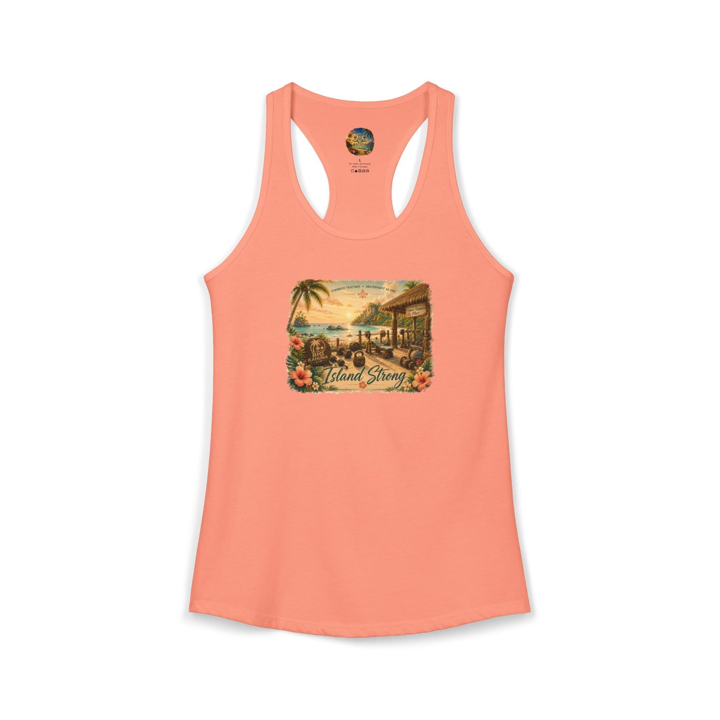 Island Strong Racerback Tank — Show Your Softer Side Workout Tank