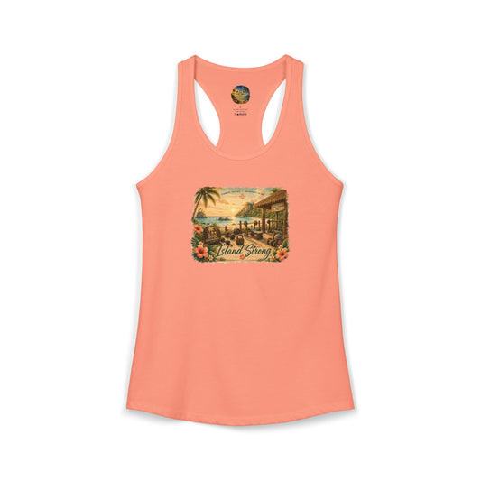 Island Strong Racerback Tank — Show Your Softer Side Workout Tank