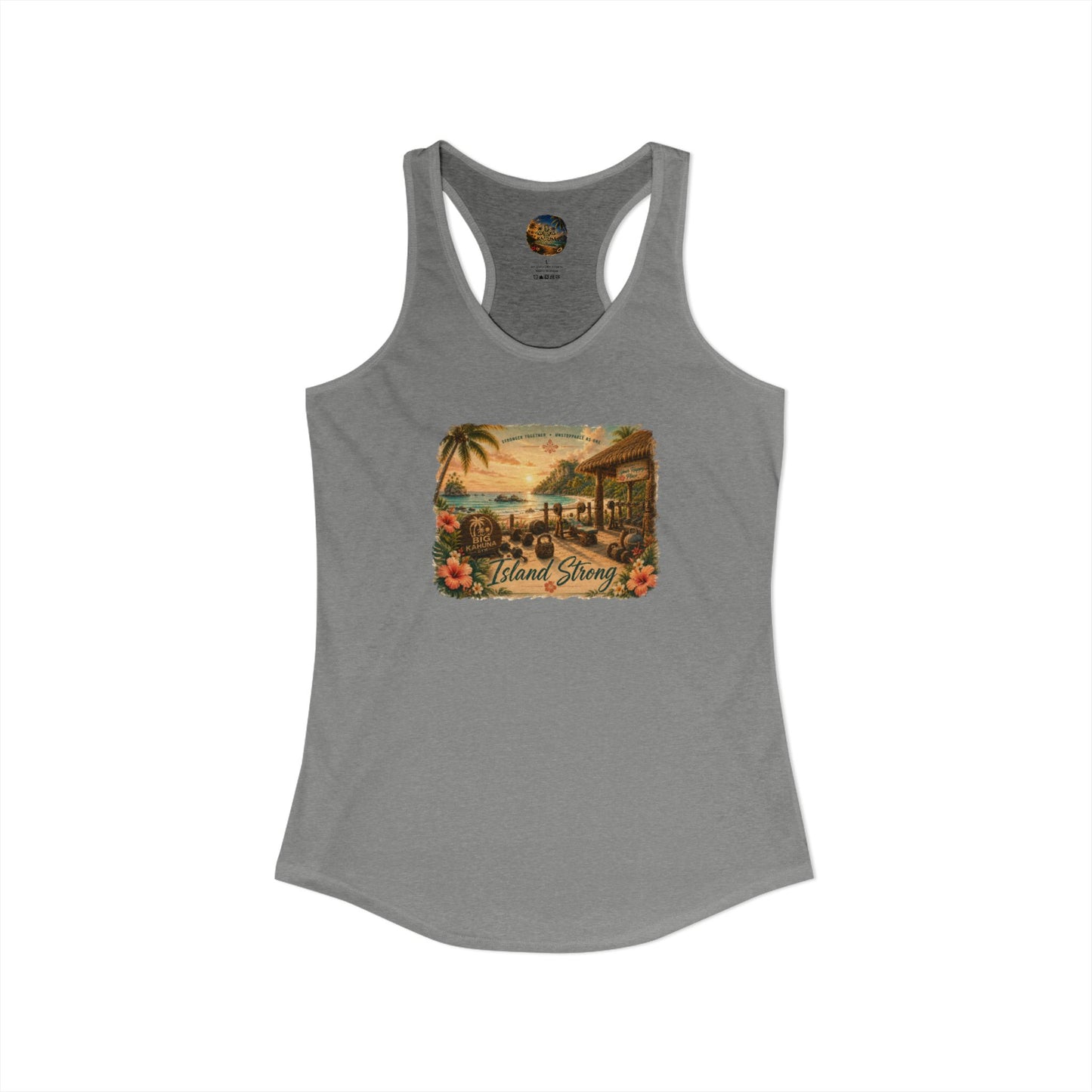 Island Strong Racerback Tank — Show Your Softer Side Workout Tank