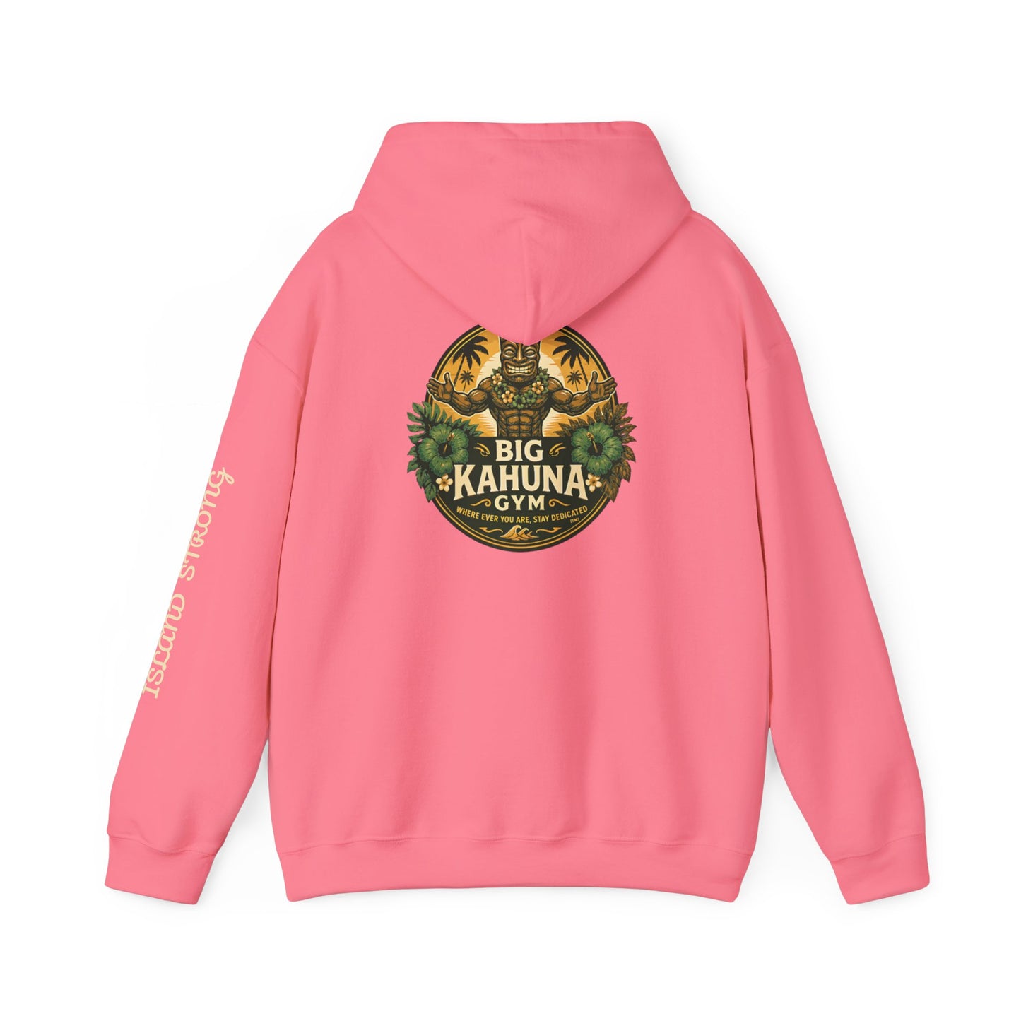 Big Kahuna Gym Hoodie  Safety Pink — Cozy Beach & Post-Workout Sweatshirt