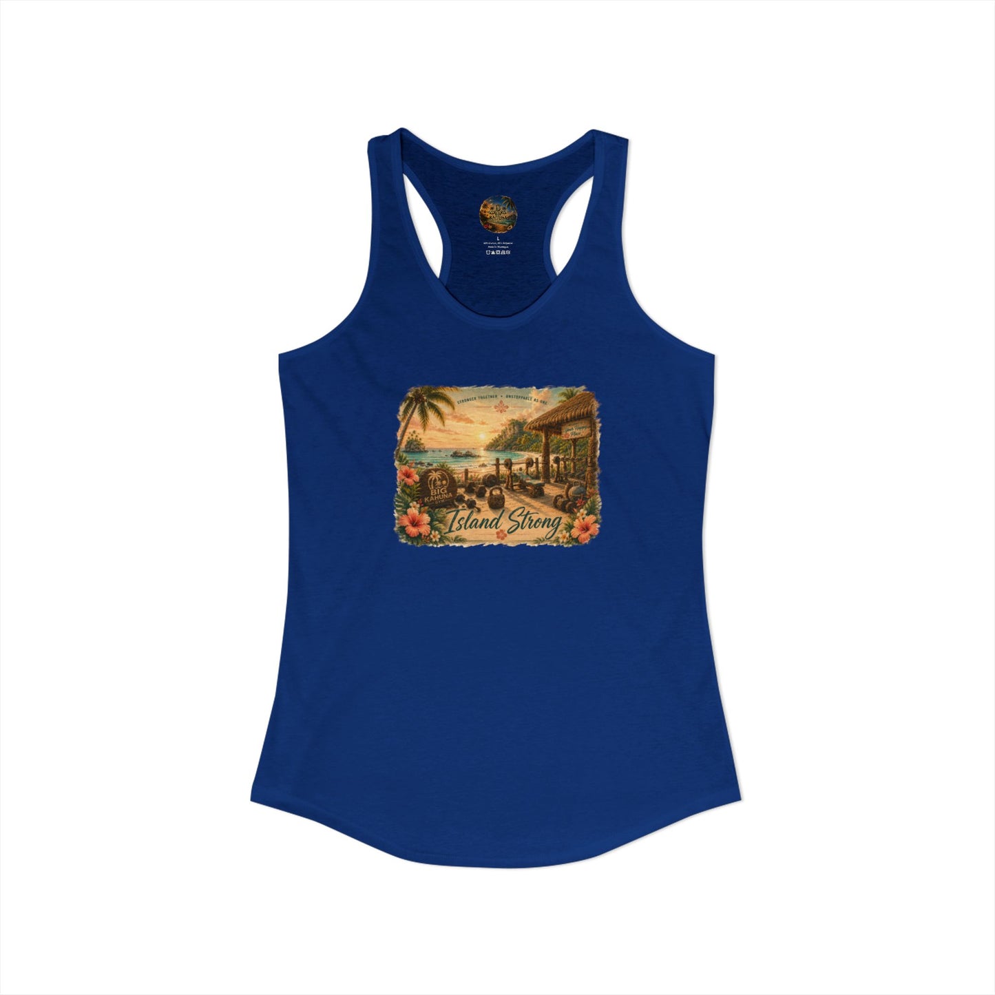 Island Strong Racerback Tank — Show Your Softer Side Workout Tank