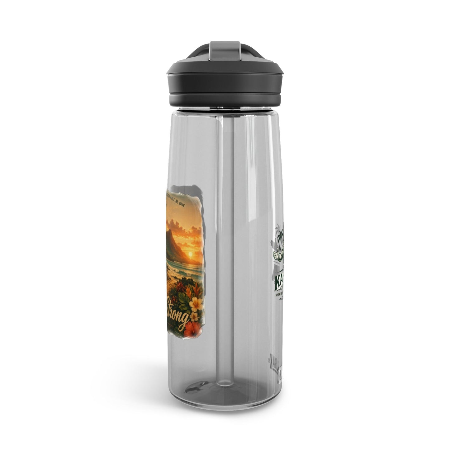 Water Bottle - Tropical 'Big Kahuna Gym Island Strong Runner' CamelBak Eddy® 20/25oz
