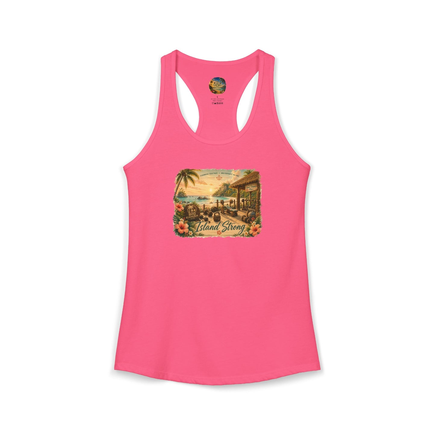 Island Strong Racerback Tank — Show Your Softer Side Workout Tank