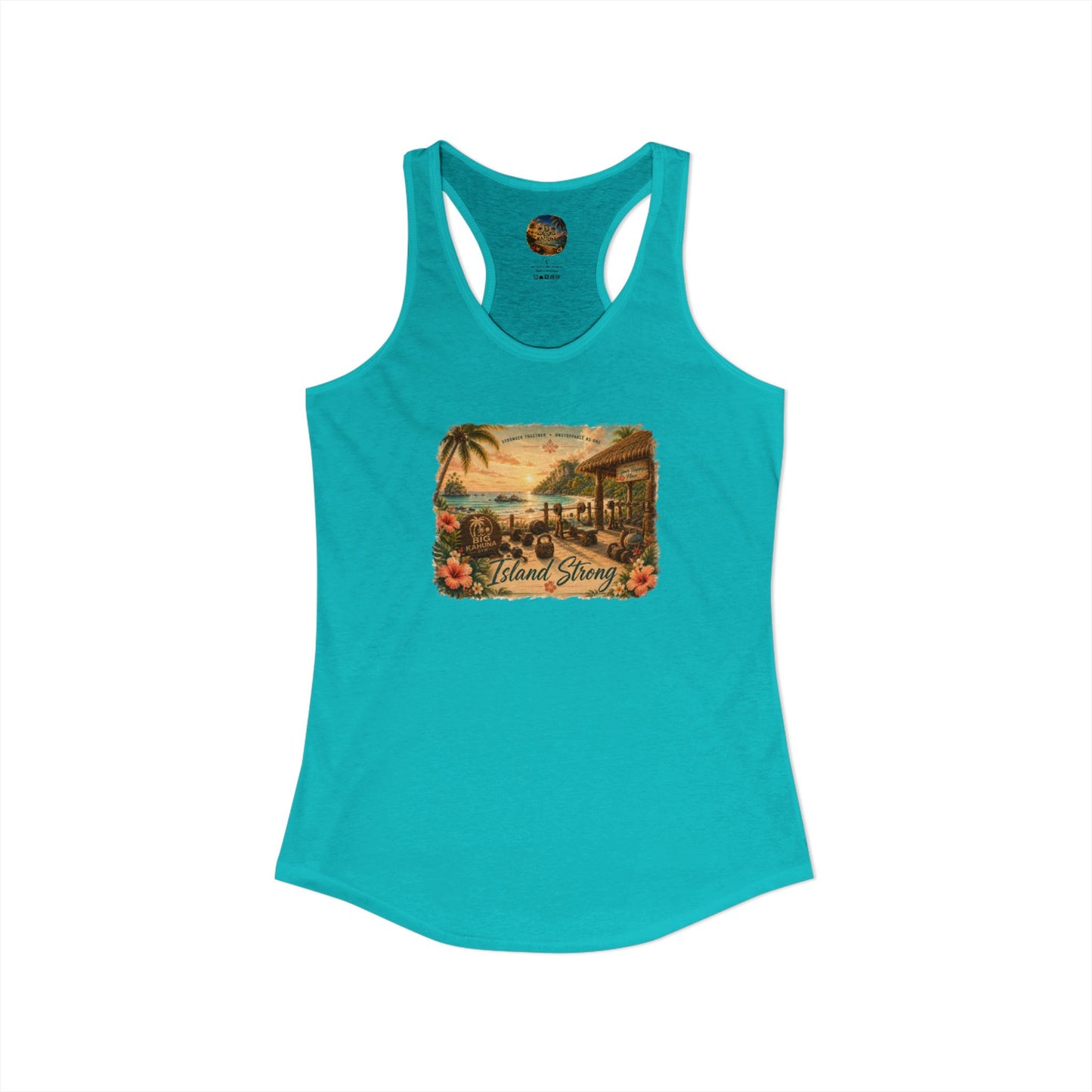Island Strong Racerback Tank — Show Your Softer Side Workout Tank
