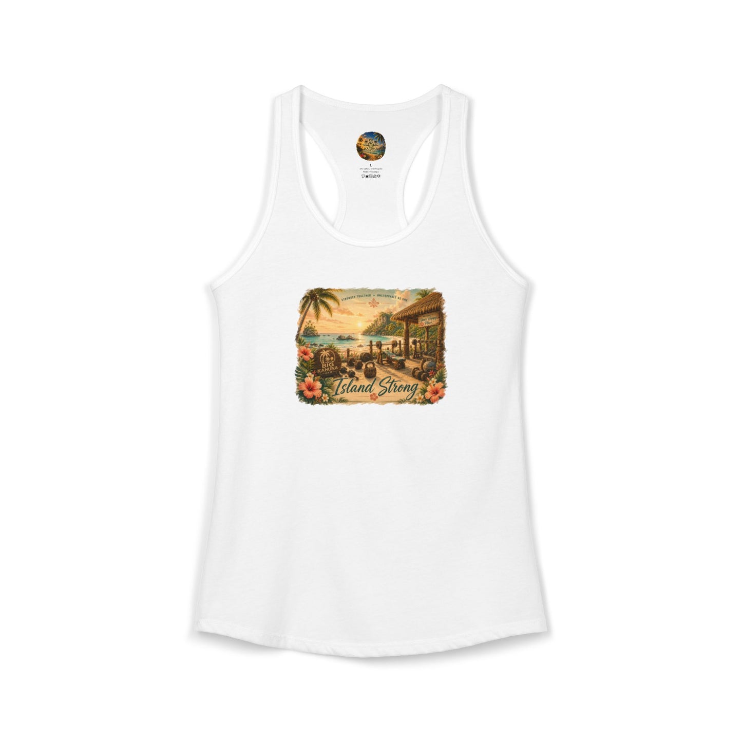Island Strong Racerback Tank — Show Your Softer Side Workout Tank