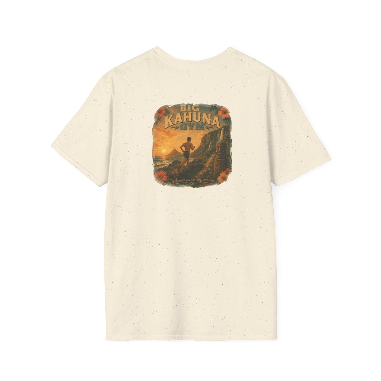 Tropical Runner T-Shirt--  Natural   — Paradise Workout Scene
