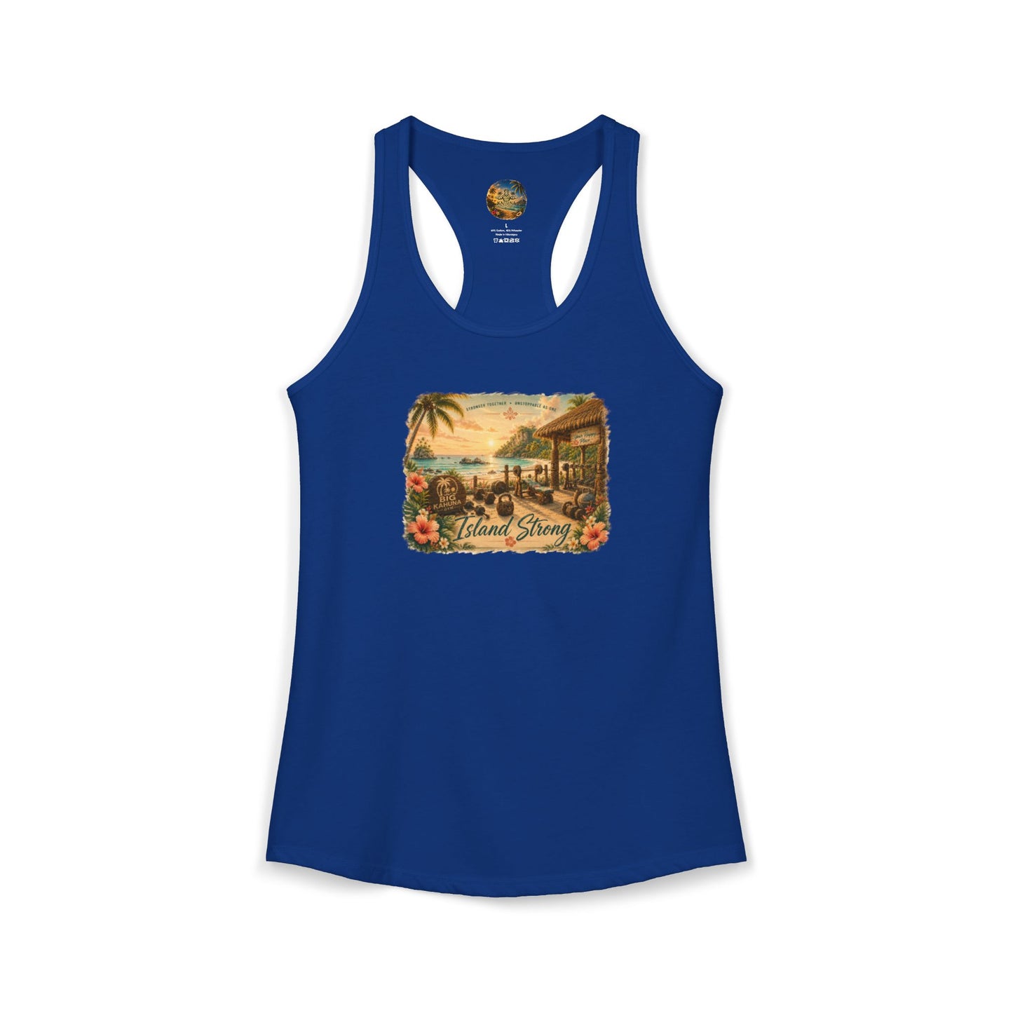 Island Strong Racerback Tank — Show Your Softer Side Workout Tank